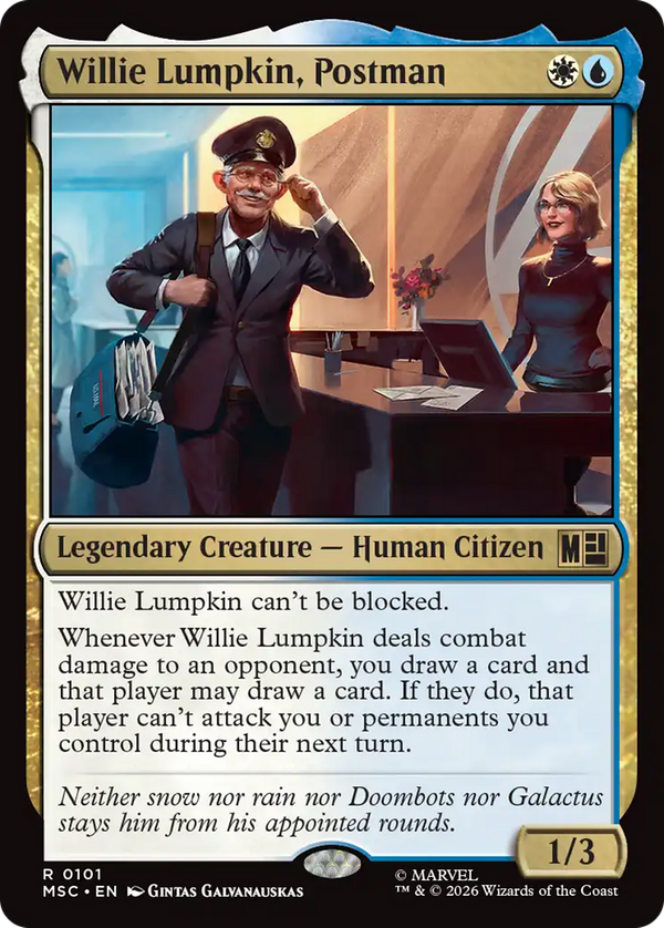 Willie Lumpkin, Postman (msc)