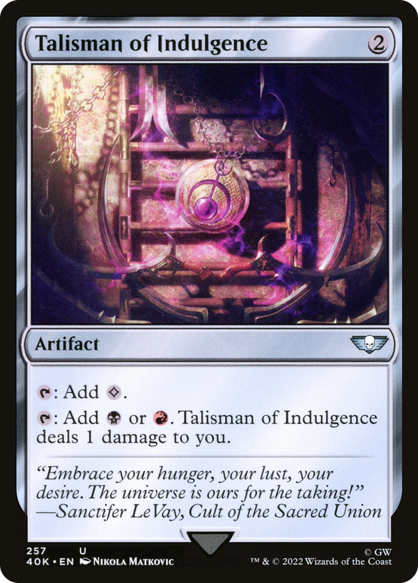Talisman of Indulgence (40k)