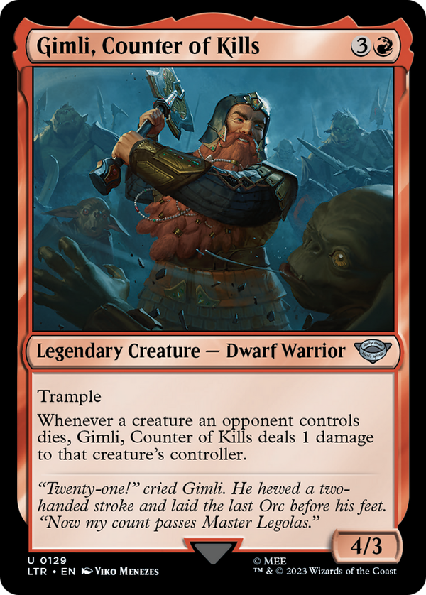 Gimli, Counter of Kills (ltr)