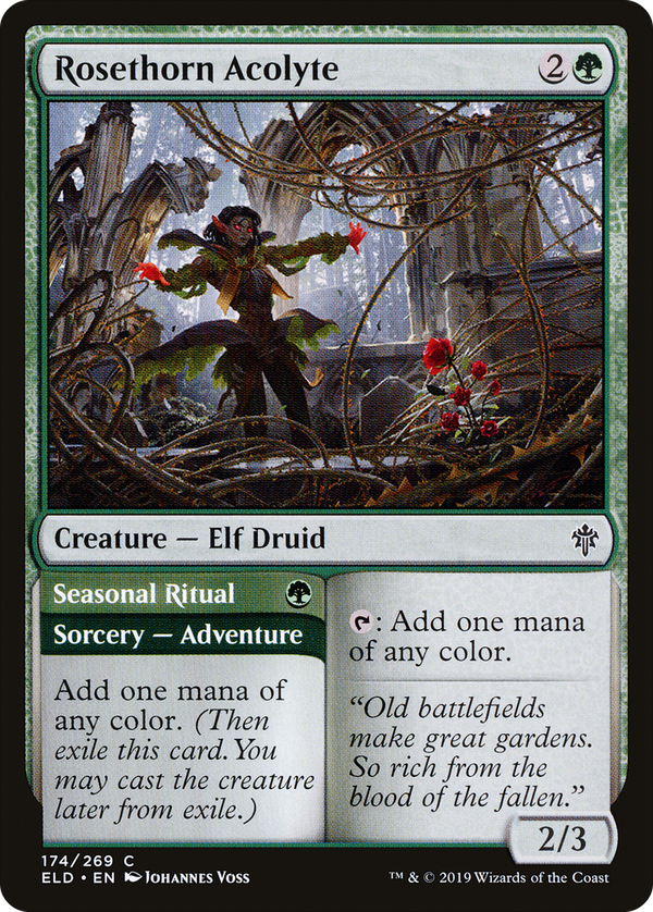 Rosethorn Acolyte // Seasonal Ritual (eld)