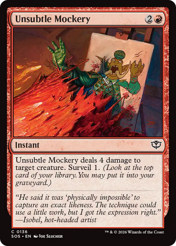 Unsubtle Mockery (sos)