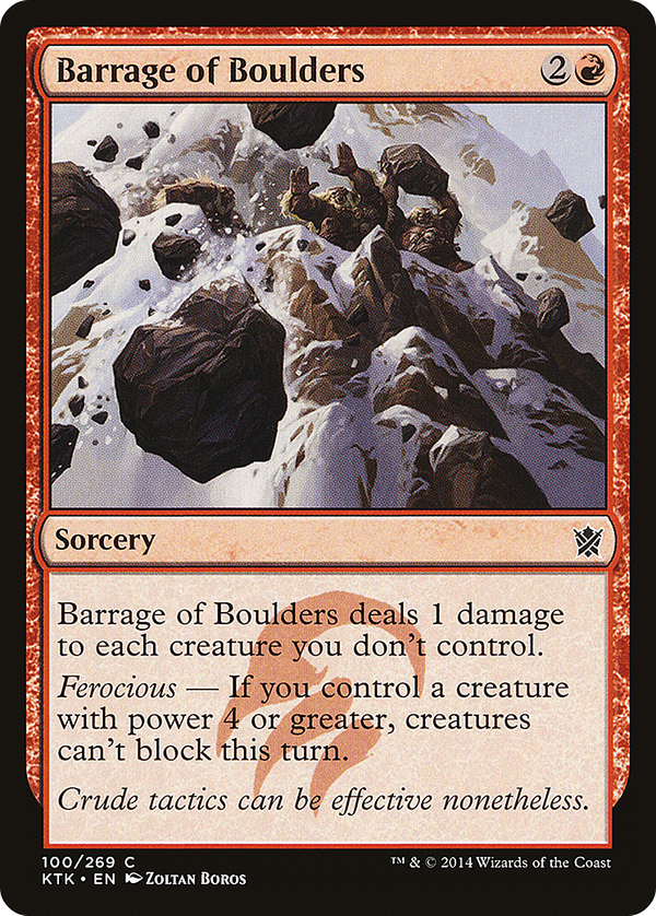 Barrage of Boulders (ktk)