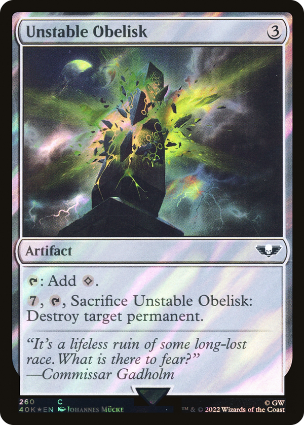 Unstable Obelisk (40k)