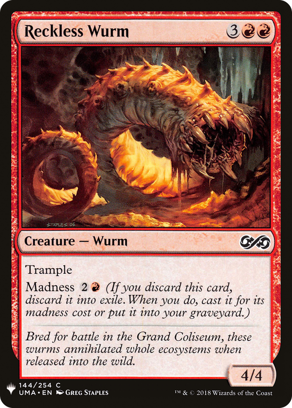 Reckless Wurm (plst)