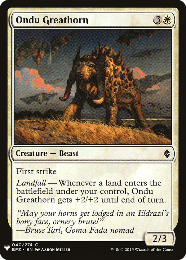 Ondu Greathorn (plst)