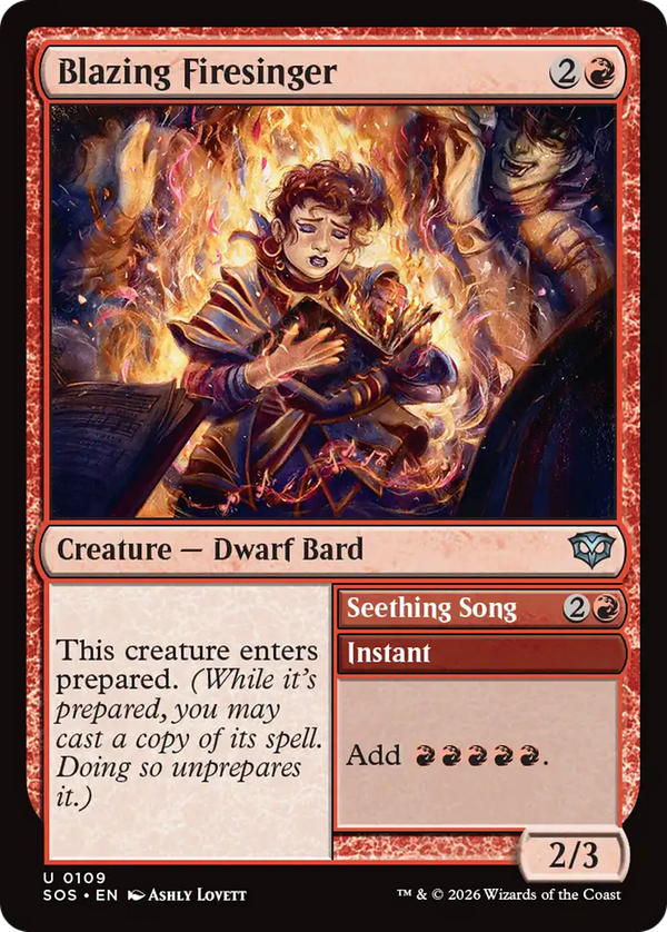 Blazing Firesinger // Seething Song (sos)