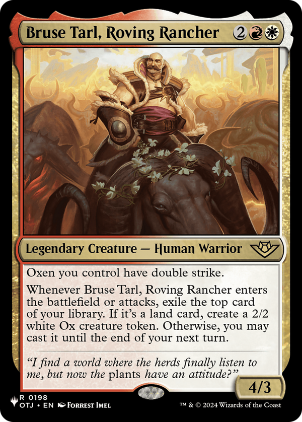 Bruse Tarl, Roving Rancher (plst)