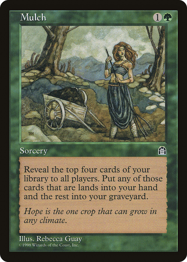 Mulch (sth)