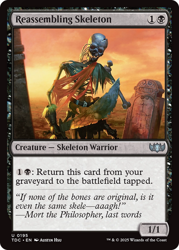 Reassembling Skeleton (tdc)