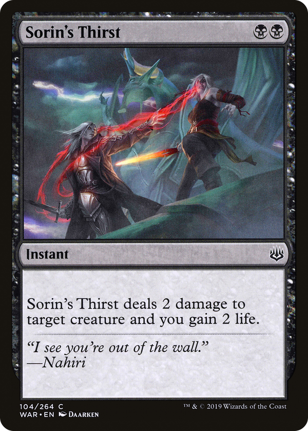 Sorin's Thirst (war)