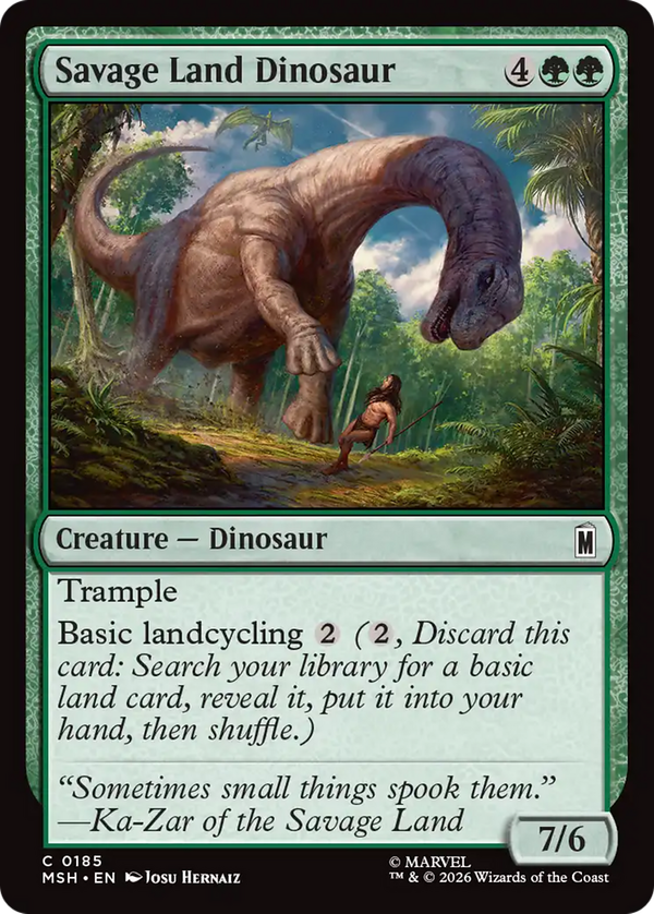Savage Land Dinosaur (msh)