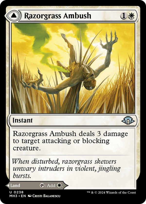 Razorgrass Ambush // Razorgrass Field (mh3)