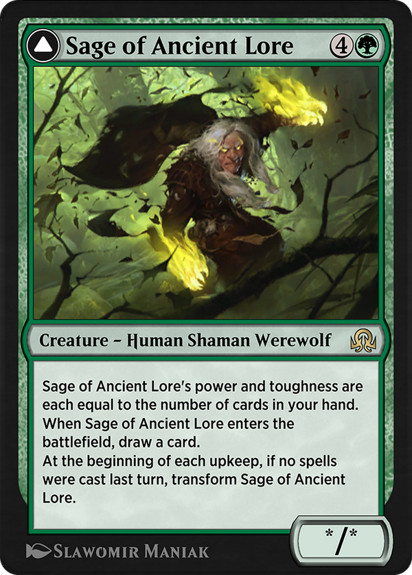 Sage of Ancient Lore // Werewolf of Ancient Hunger (sir)