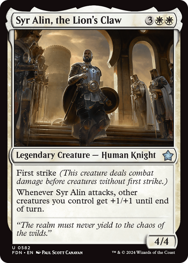 Syr Alin, the Lion's Claw (fdn)