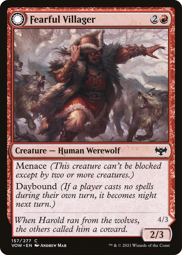 Fearful Villager // Fearsome Werewolf (vow)