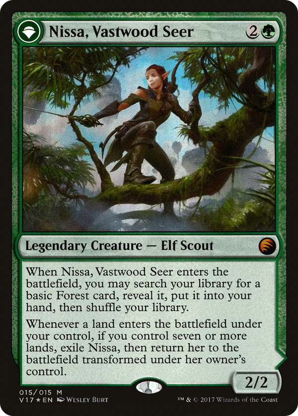 Nissa, Vastwood Seer // Nissa, Sage Animist (v17)