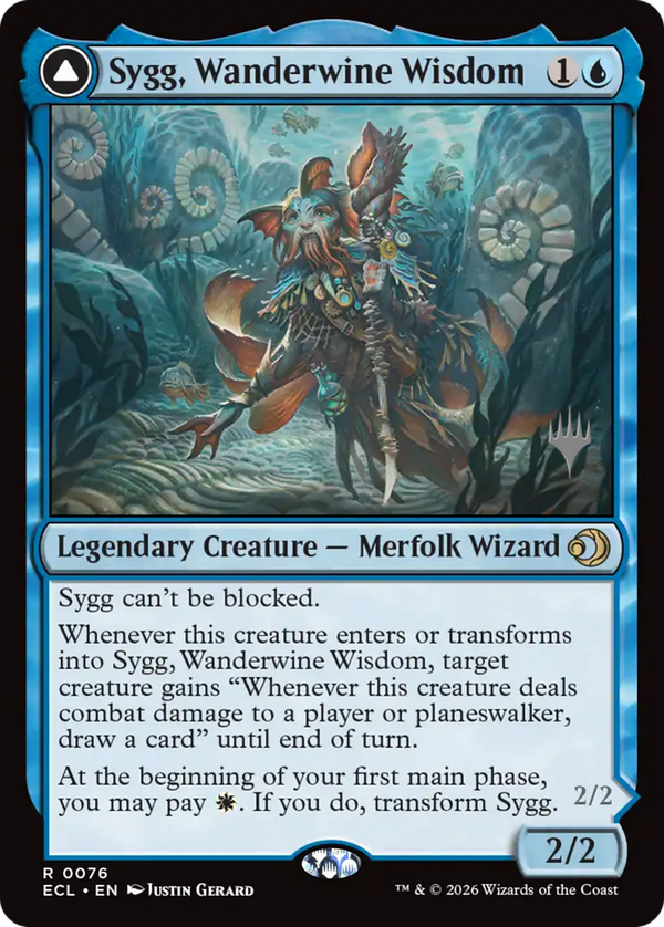 Sygg, Wanderwine Wisdom // Sygg, Wanderbrine Shield (pecl)