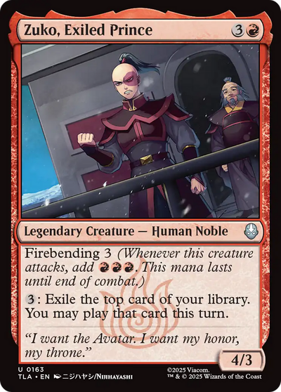 Zuko, Exiled Prince