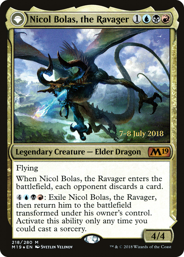 Nicol Bolas, the Ravager // Nicol Bolas, the Arisen (pm19)