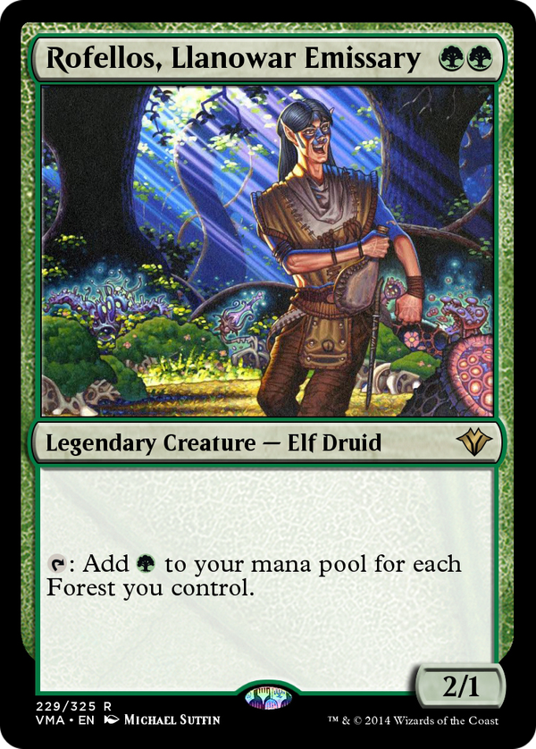 Rofellos, Llanowar Emissary (vma)