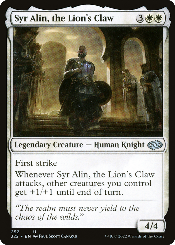 Syr Alin, the Lion's Claw (j22)