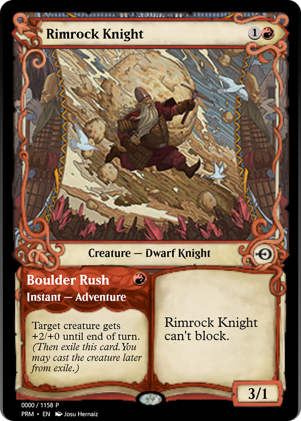 Rimrock Knight // Boulder Rush (prm)