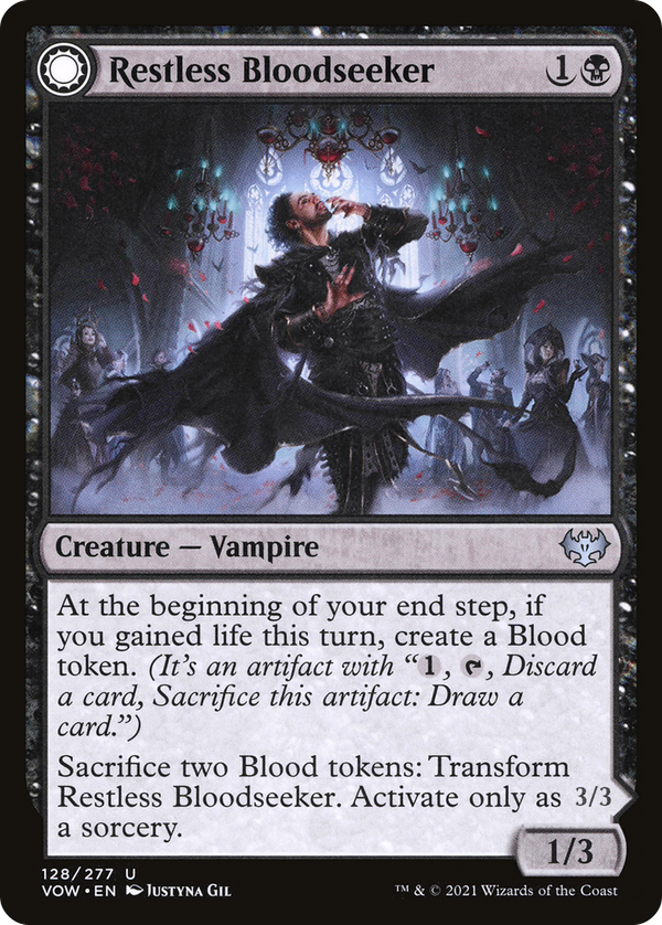 Restless Bloodseeker // Bloodsoaked Reveler (vow)