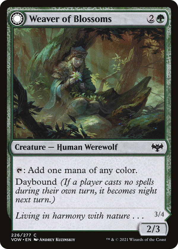 Weaver of Blossoms // Blossom-Clad Werewolf (vow)