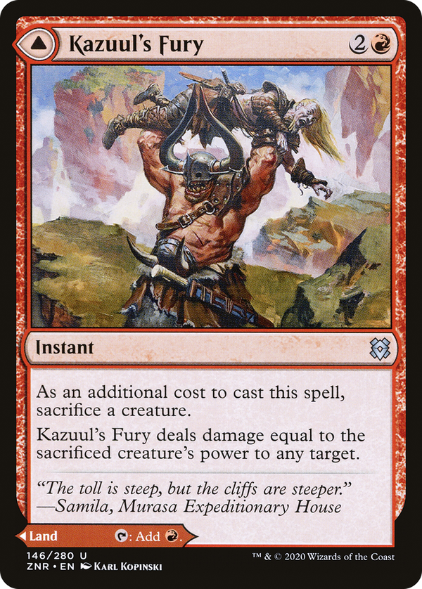Kazuul's Fury // Kazuul's Cliffs (znr)