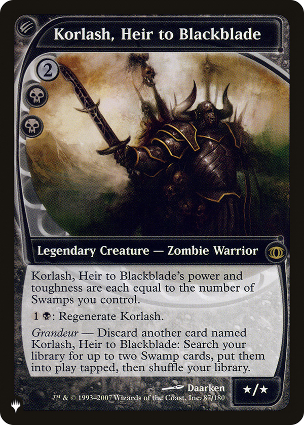 Korlash, Heir to Blackblade (plst)