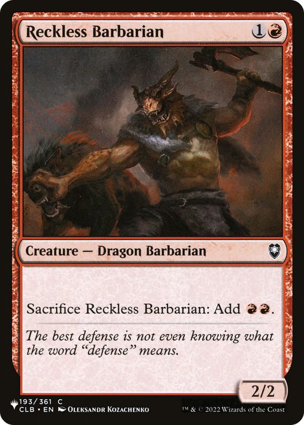 Reckless Barbarian (plst)
