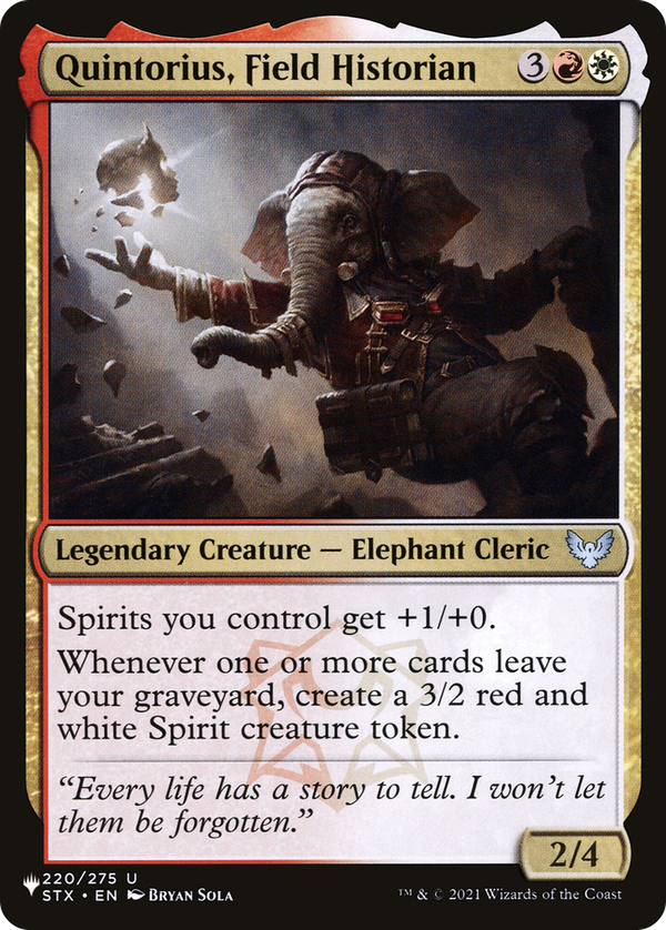 Quintorius, Field Historian (plst)