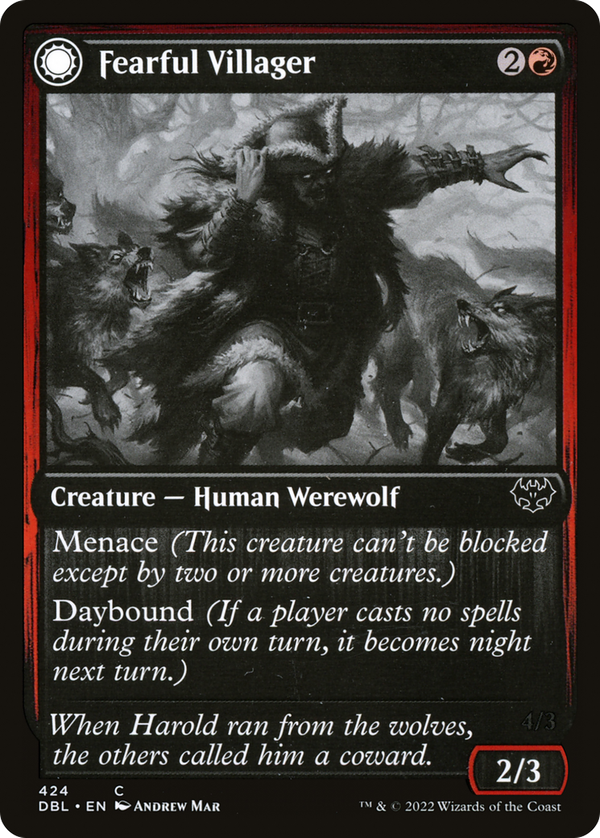 Fearful Villager // Fearsome Werewolf (dbl)