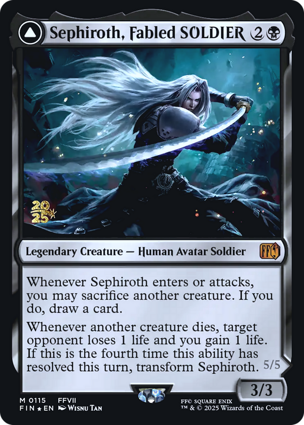Sephiroth, Fabled SOLDIER // Sephiroth, One-Winged Angel (pfin)