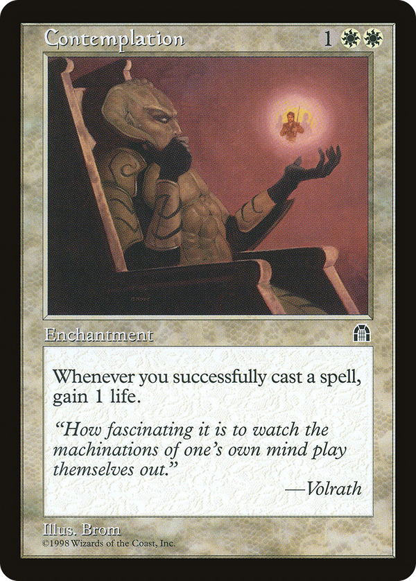 Contemplation (sth)