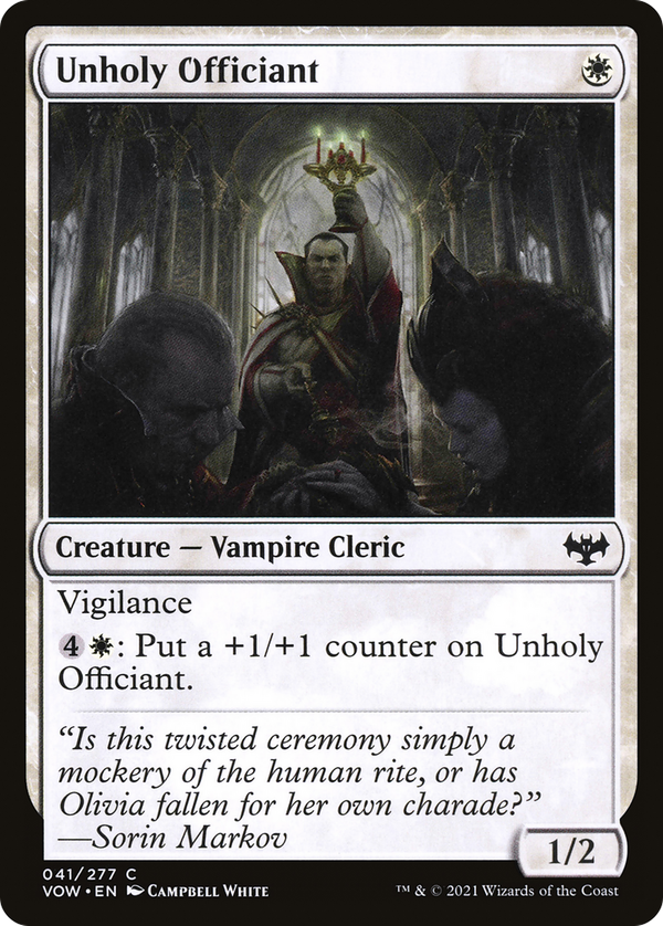 Unholy Officiant (vow)