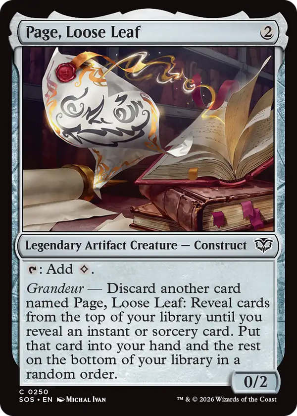 Page, Loose Leaf (sos)