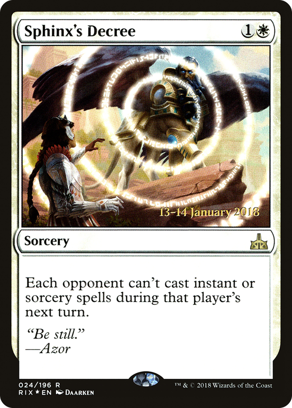 Sphinx's Decree (prix)