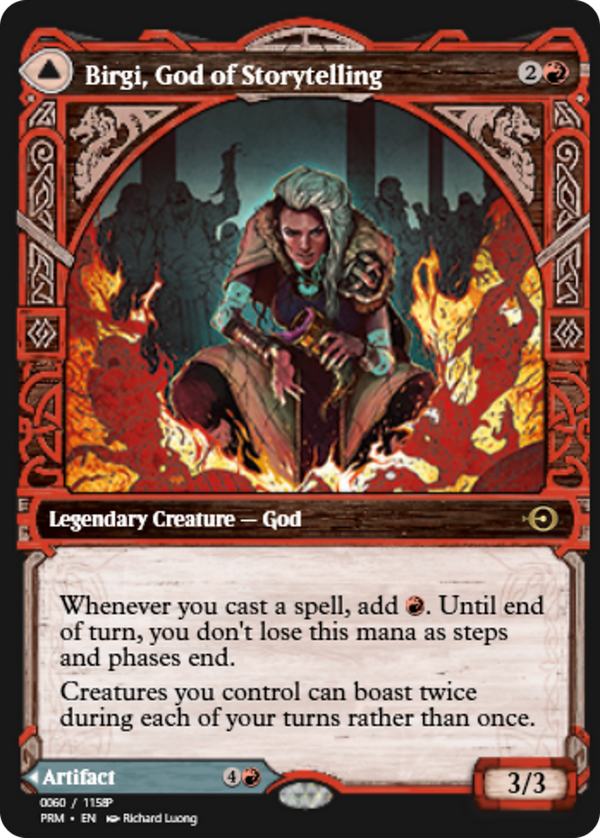 Birgi, God of Storytelling // Harnfel, Horn of Bounty (prm)
