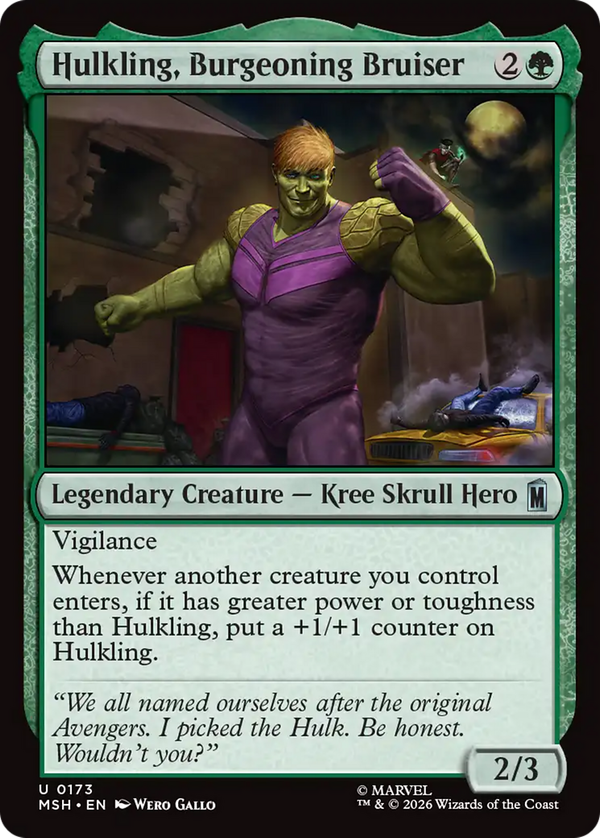 Hulkling, Burgeoning Bruiser (msh)