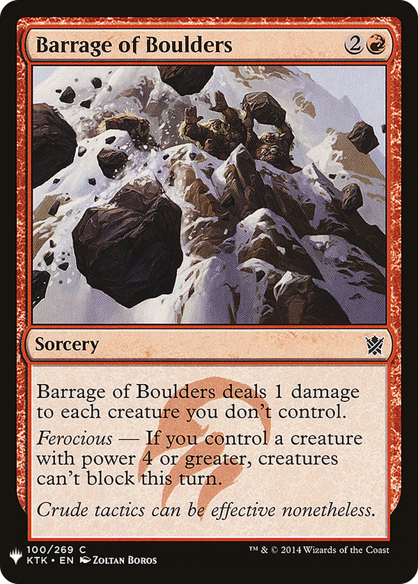 Barrage of Boulders (plst)