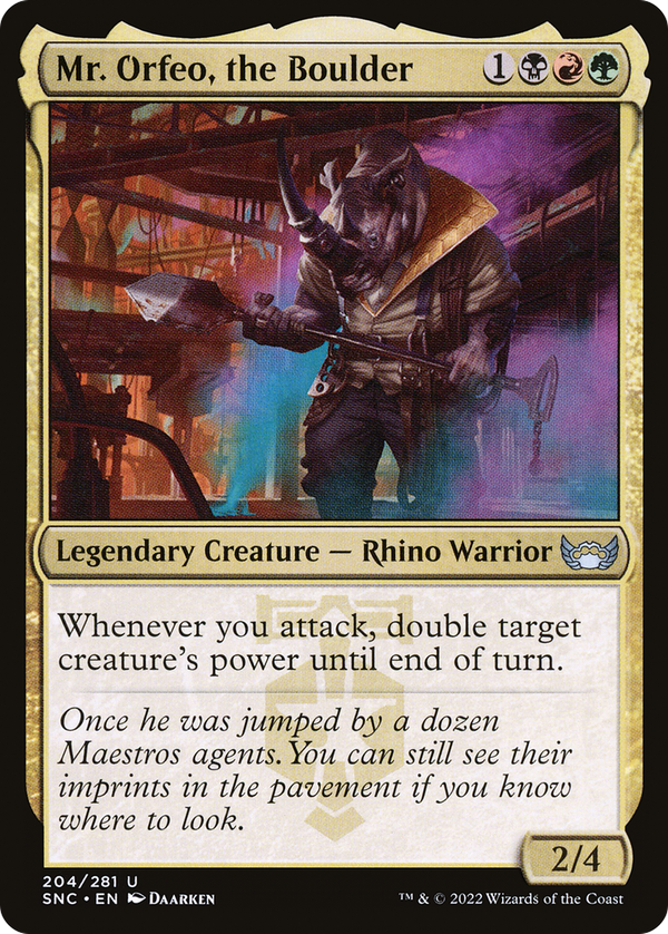Mr. Orfeo, the Boulder (snc)