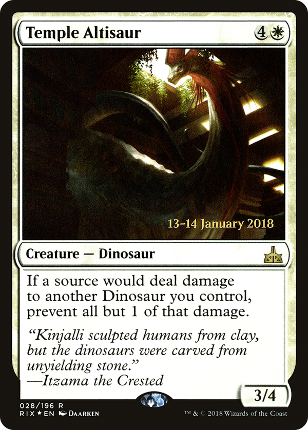 Temple Altisaur (prix)