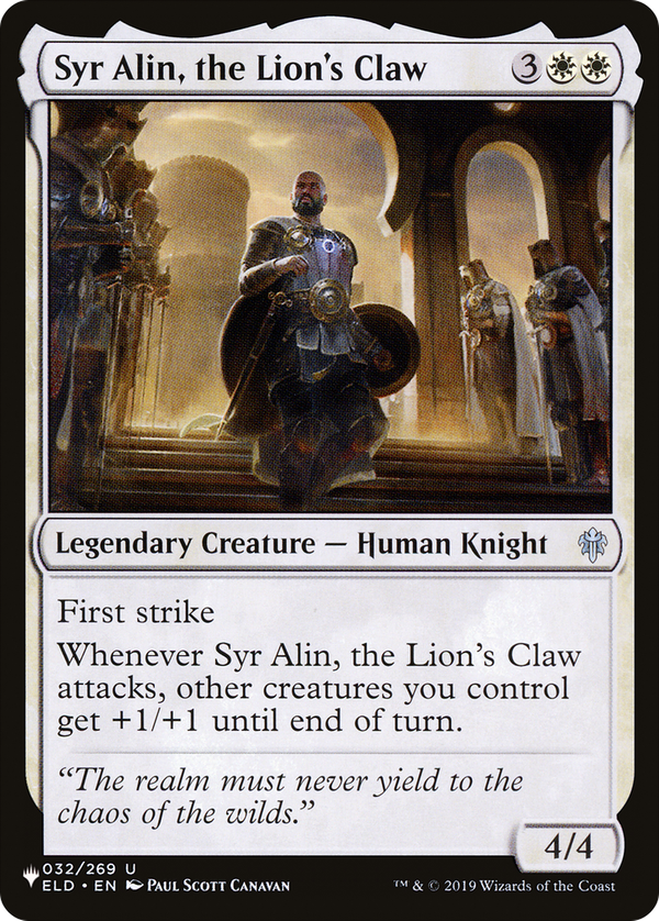 Syr Alin, the Lion's Claw (plst)