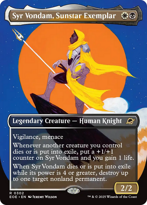 Syr Vondam, Sunstar Exemplar (eoe)