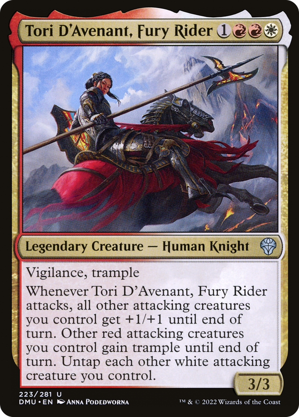 Tori D'Avenant, Fury Rider (dmu)