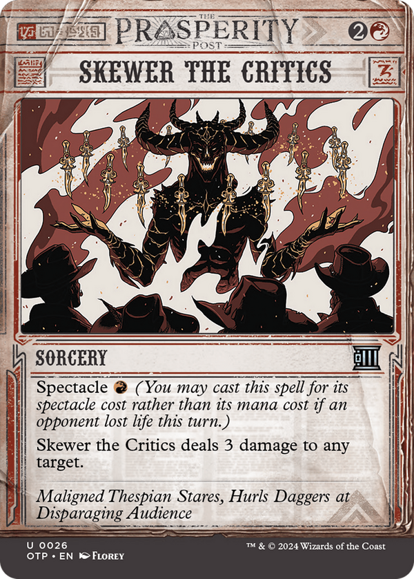 Skewer the Critics (otp)