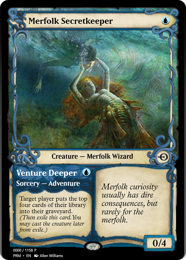 Merfolk Secretkeeper // Venture Deeper (prm)