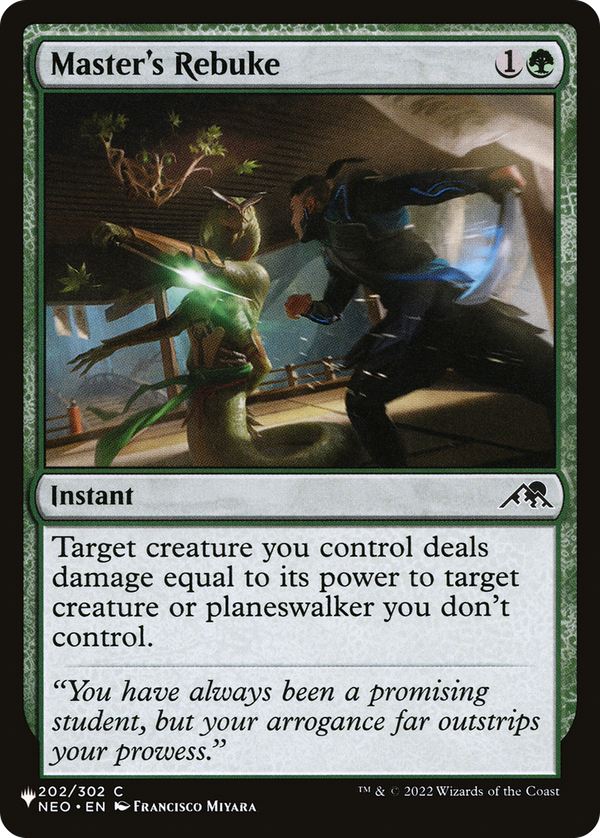 Master's Rebuke (plst)