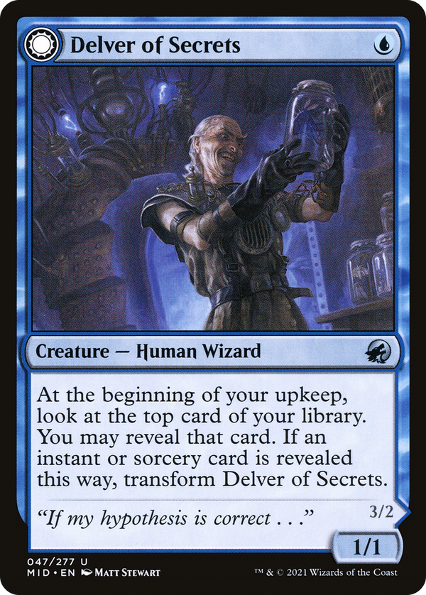 Delver of Secrets // Insectile Aberration (mid)